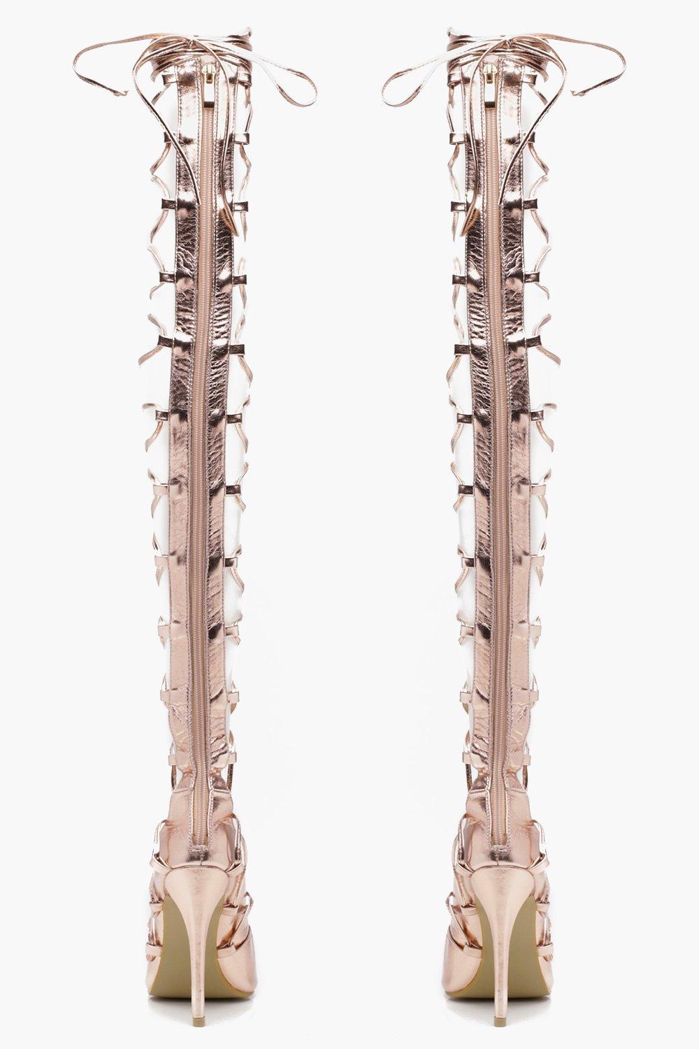 Rose gold 2024 gladiator heels